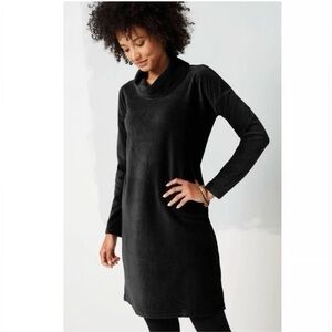 J.Jill Pure Jill black corduroy cowl neck dress Size Small Tall
